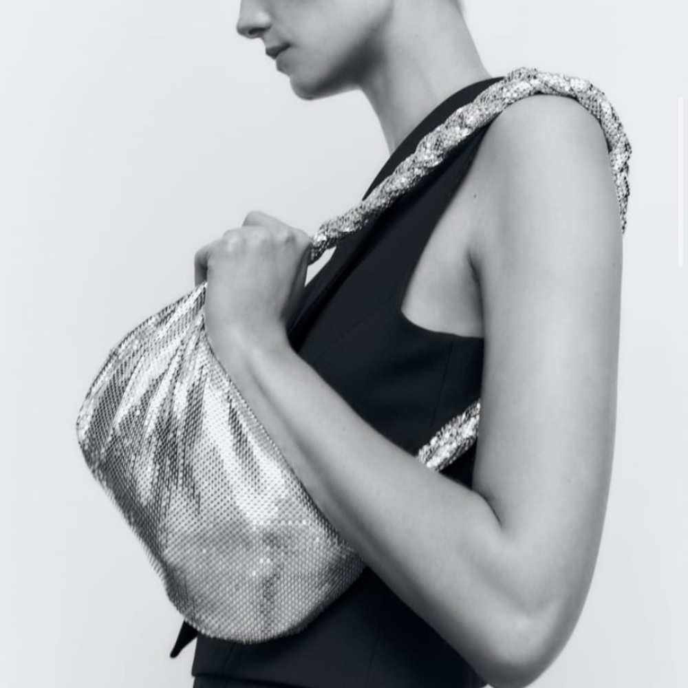 Zara sparkly shoulder bag - Picture 3 of 10